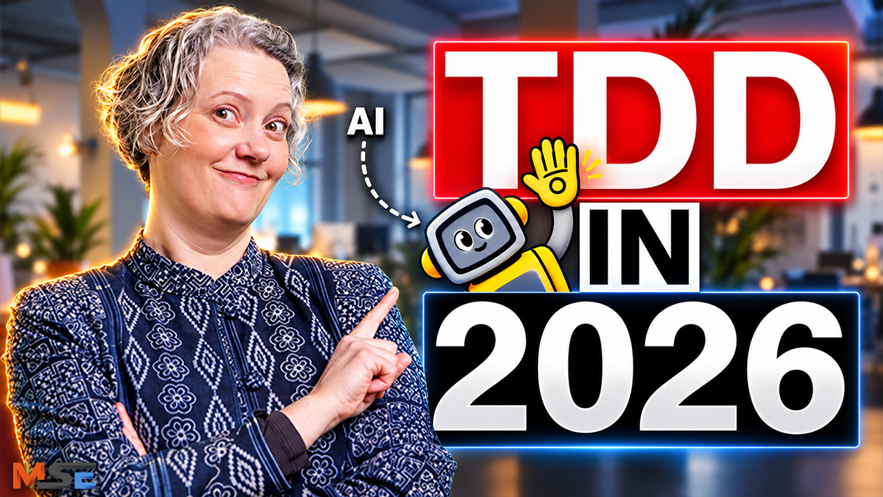 TDD in 2026 "TDD in 2026" Picture of Emily Bache pointing at this text